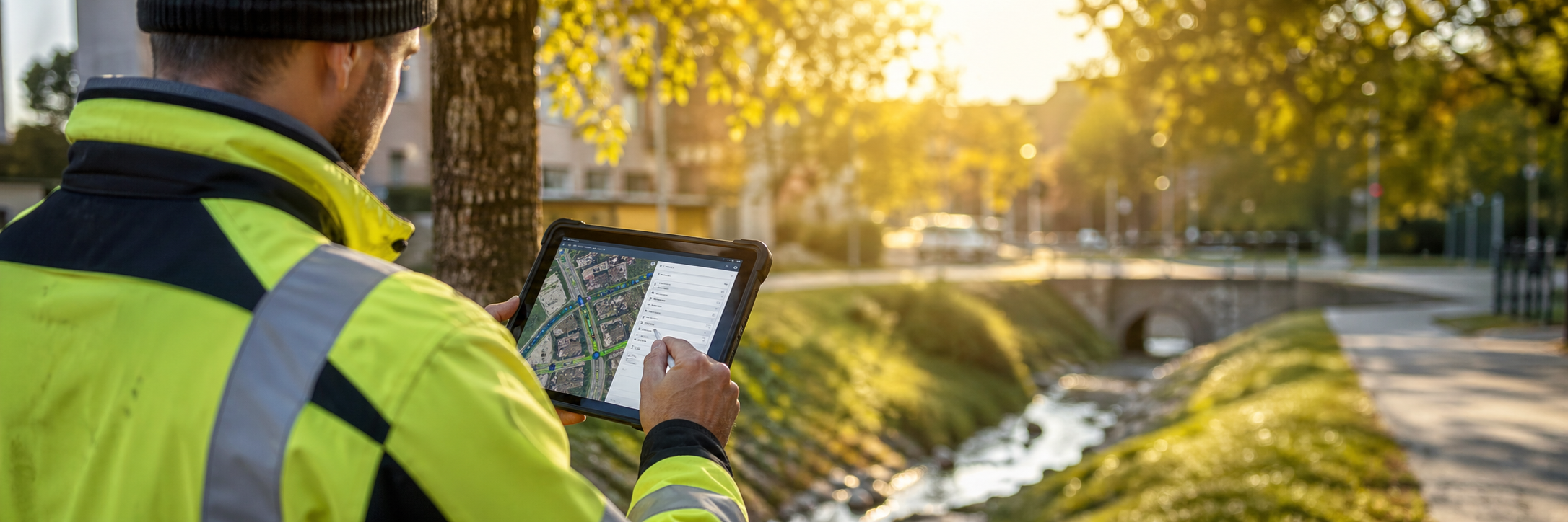 QField-Geländeerfassung mit Tablet